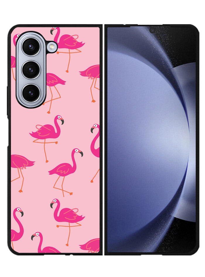 Pink Flamingo Pattern Samsung Galaxy Z Fold 5 5G Case FZ6981