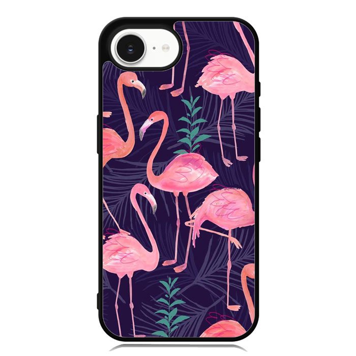 Flamingo Purple Pattern iPhone 16e Case