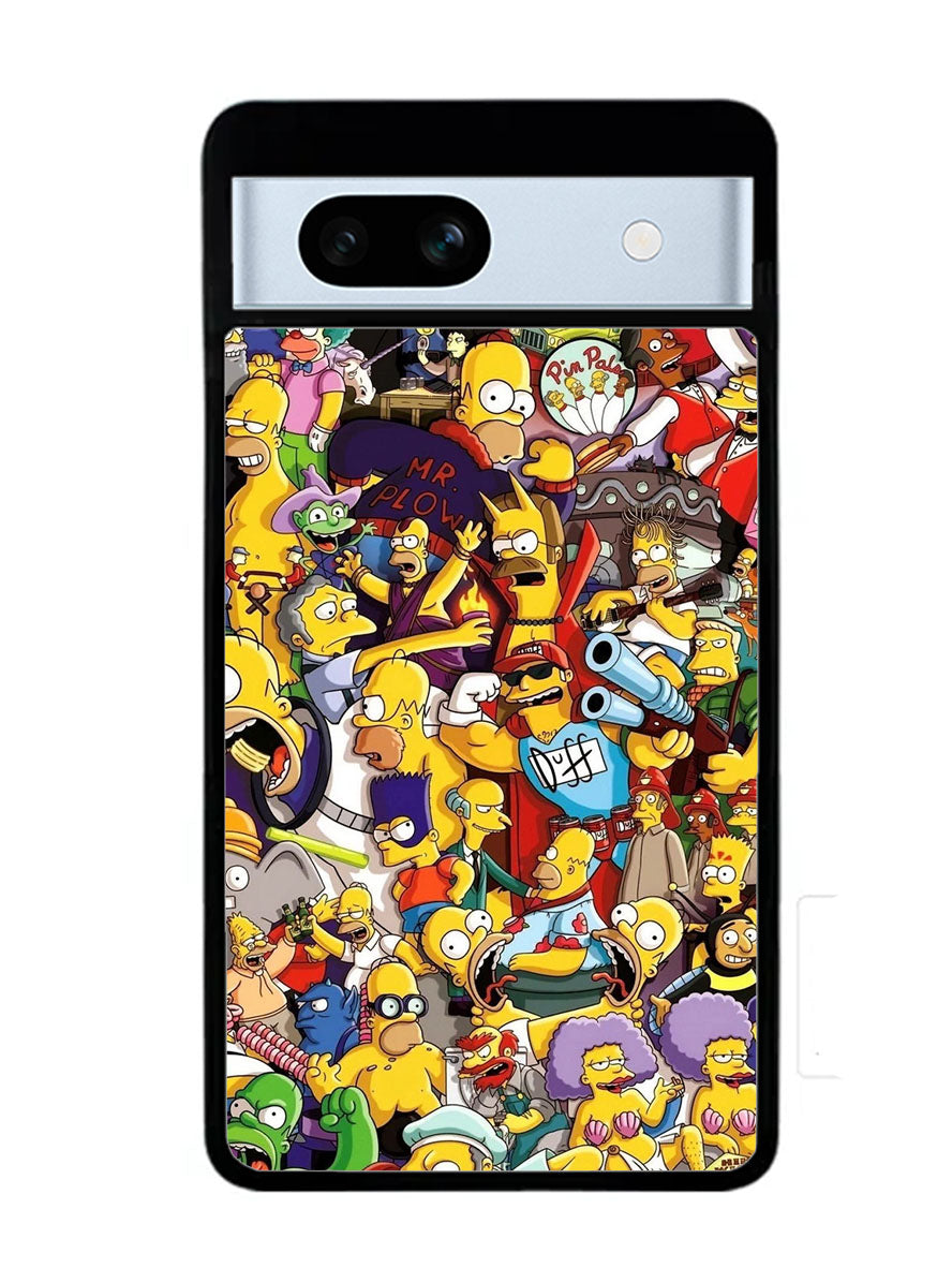 The Simpsons All Characters Google Pixel 7A Case