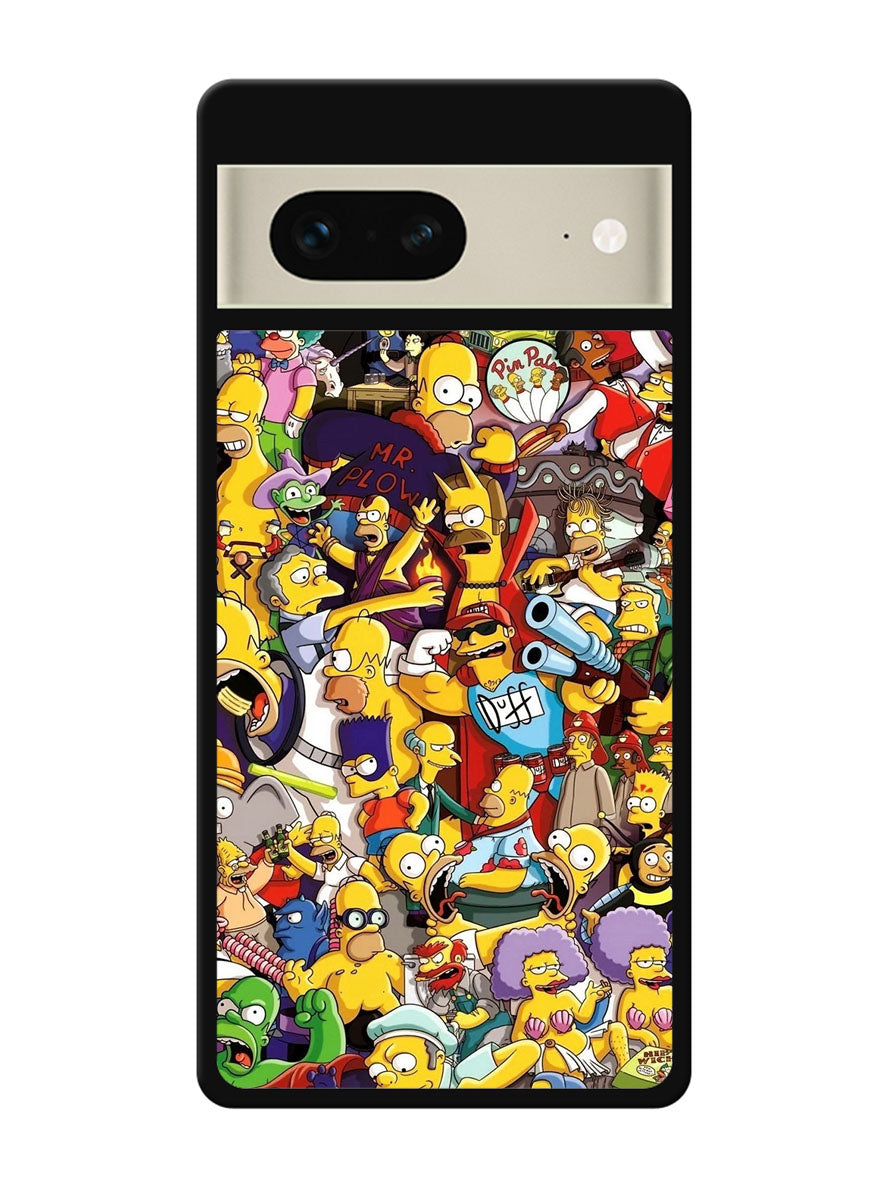 The Simpsons All Characters Google Pixel 7 Case