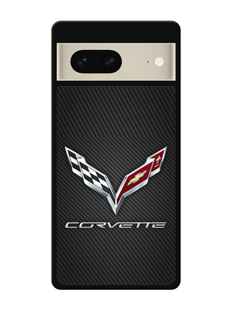 Corvette Logo Carbon 2nd Google Pixel 7 Case