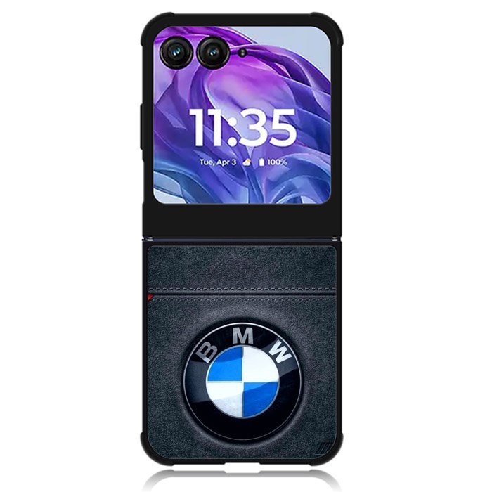 Bmw Logo Leather Motorola Moto Razr 2024 , Moto Razr 50 Case