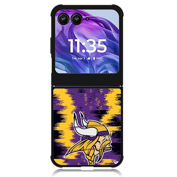 Minnesota Vikings Torn Paper Style Logo Motorola Moto Razr 2024 , Moto Razr 50 Case