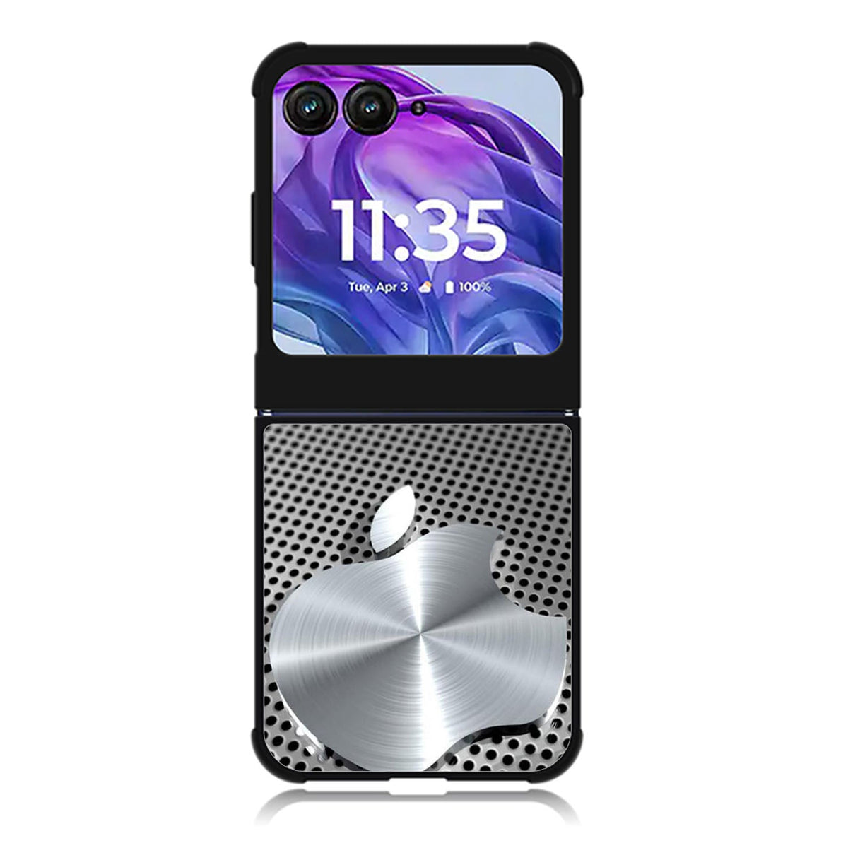 3D Apple Silver Motorola Moto Razr 2024 , Moto Razr 50 Case FE2825
